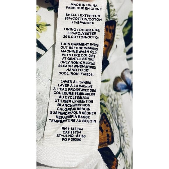 Avec Les Filles Dress Womens 14 Botanical Garden Floral Butterfly Midi Coquette - Picture 7 of 7